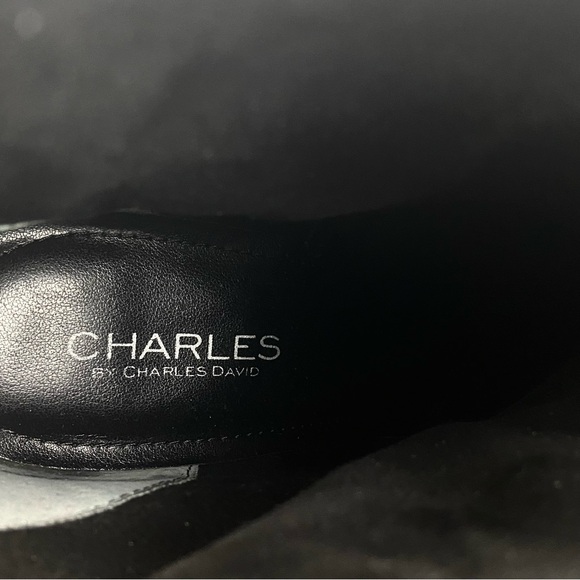Charles by Charles David Black Chunky Block Heel Boots Trudy Ankle Boot 7.5M - Picture 15 of 16